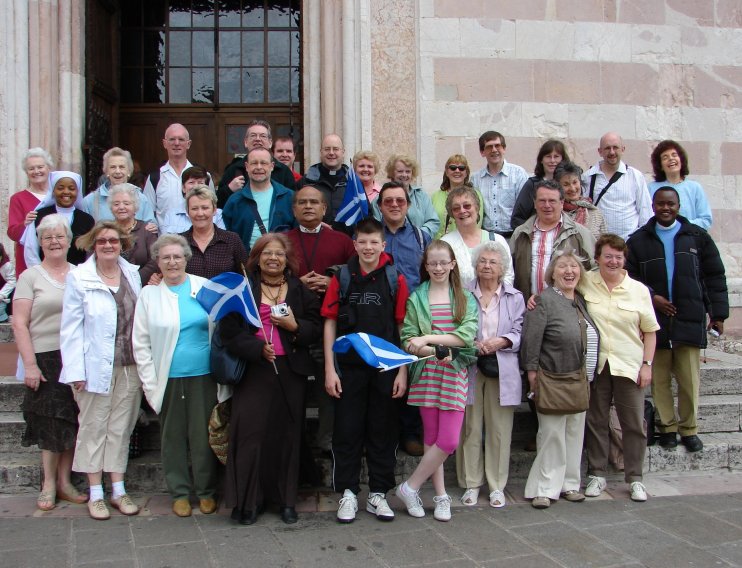 Outside St Clare’s Basilica.